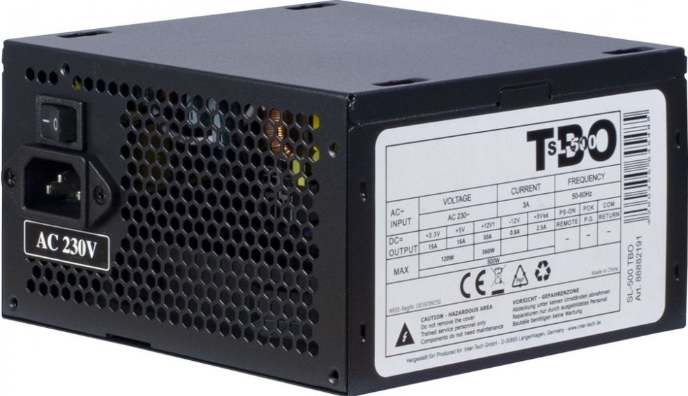Inter-Tech SL-500 TBO - Voeding