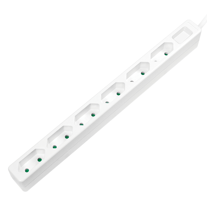 Logilink stekker omlijsting 6-lade , 1,5m voor Eurostecker, weiß