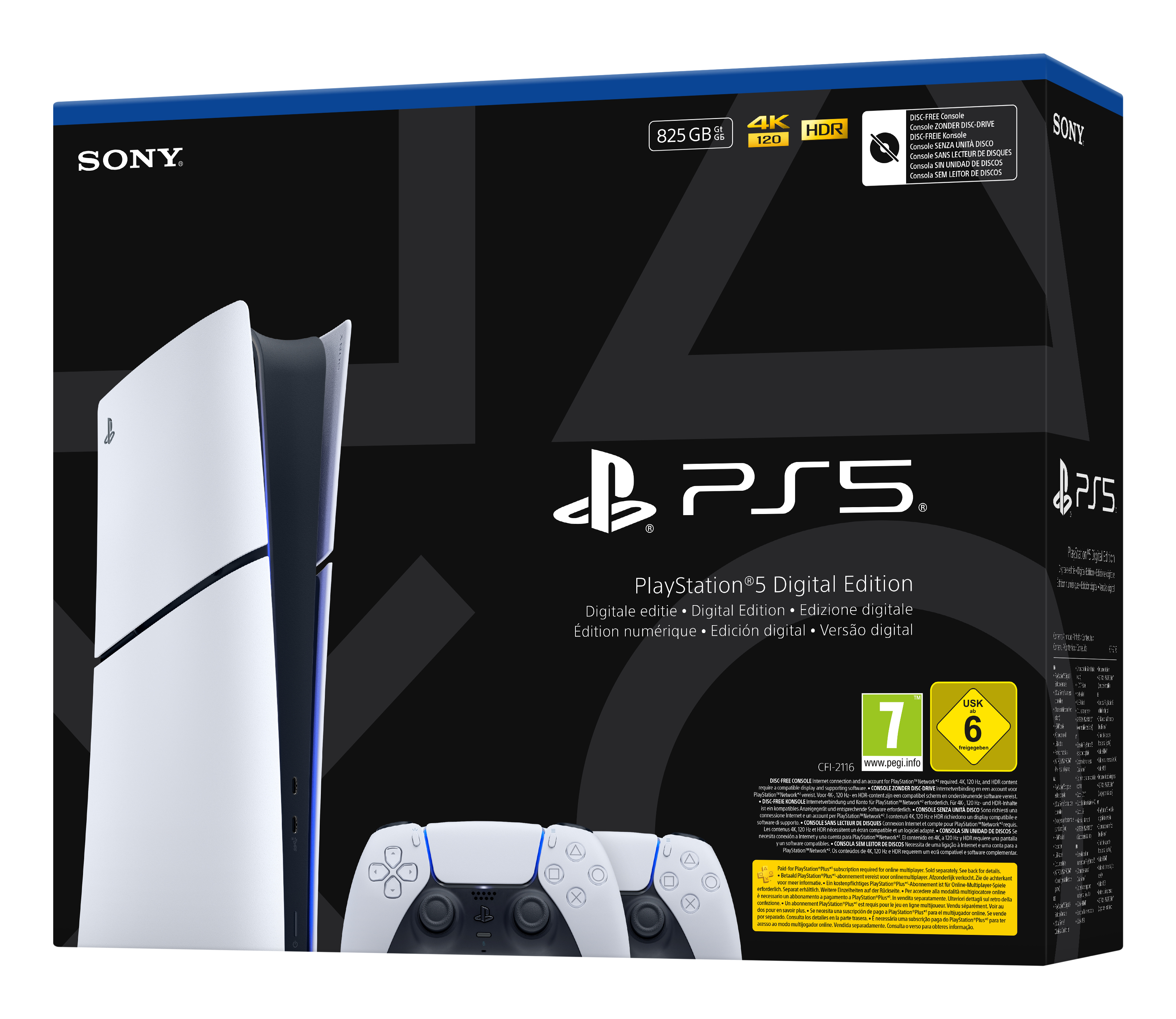 Sony PlayStation 5 Slim Digital Edition 825GB + Twee DualSense