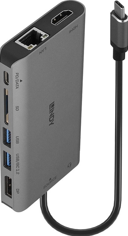 Lindy USB 3.2 Type C Mini Dock 4K HDMI&DP PD 3.0 100W USB 3.2