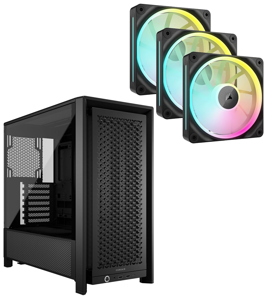 Corsair Case Combo 5 - Corsair Frame 4000D + iCUE LINK LX120 RGB 3pack
