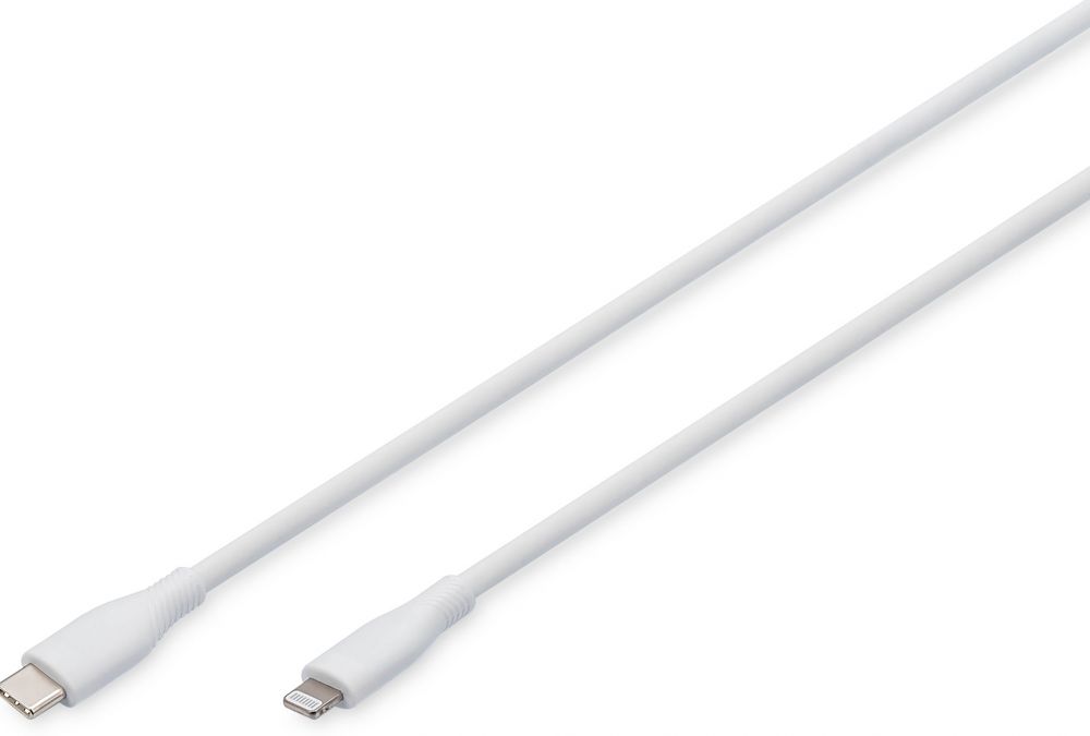 DIGITUS USB 2.0 aansluitkabel Type C -Lightning Silicon 2m w