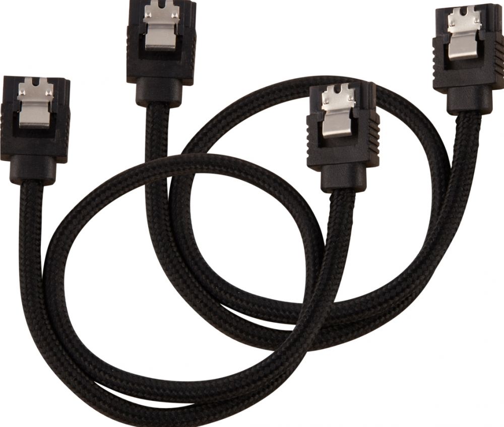 Case acc Corsair Prem. sleeved cable set SATA black, 30cm
