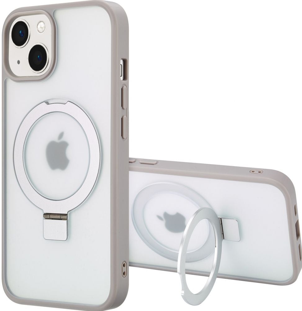 Accezz Ring Stand Backcover met MagSafe iPhone 14 - Grey