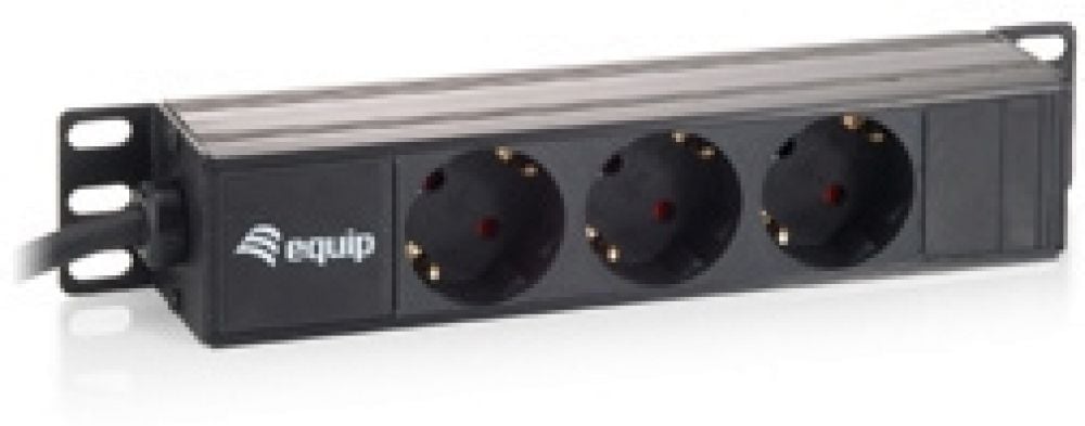 Equip 333302 10�?? 1U French Rackmount Power Distribution Unit