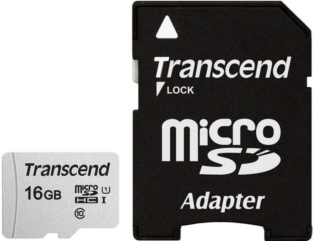 Transcend 300S - Flashgeheugenkaart (adapter inbegrepen)
