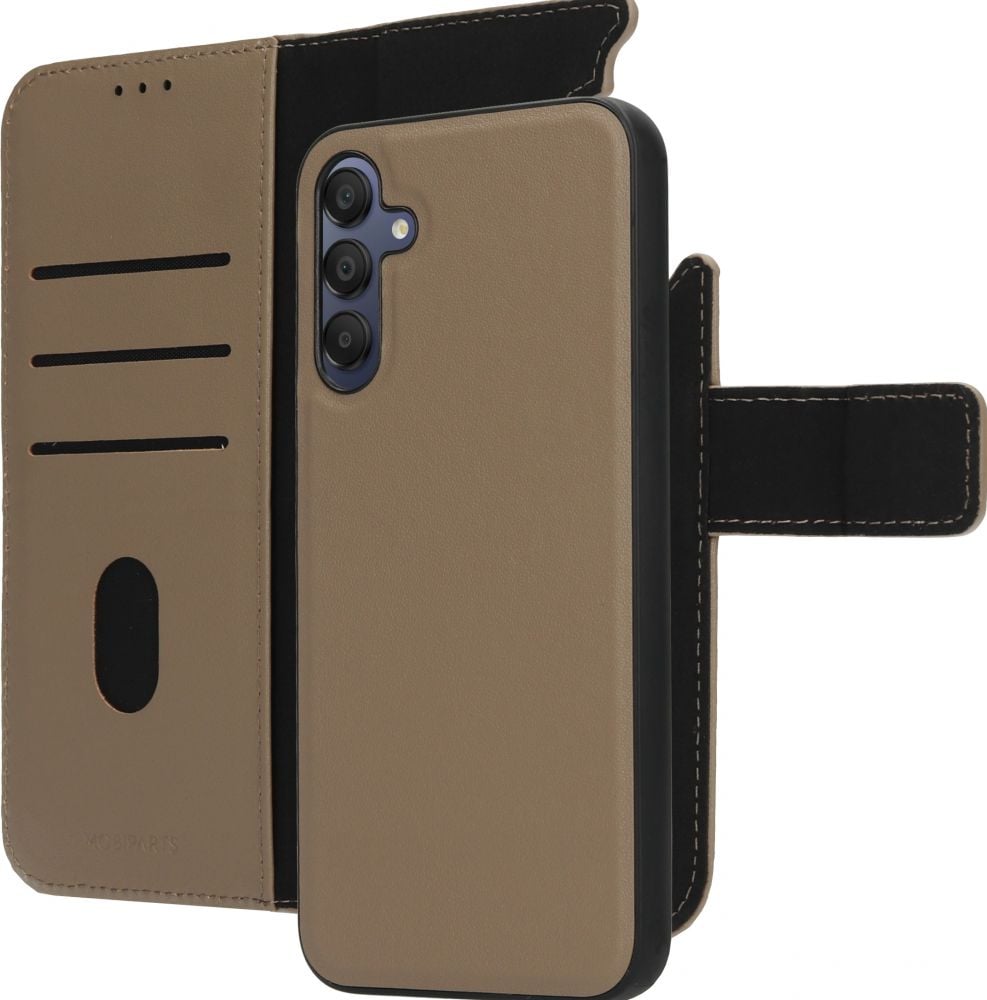 Mobiparts Leather 2 in 1 Wallet Case Samsung Galaxy A15 Taupe (Galaxy A15 5G) beige