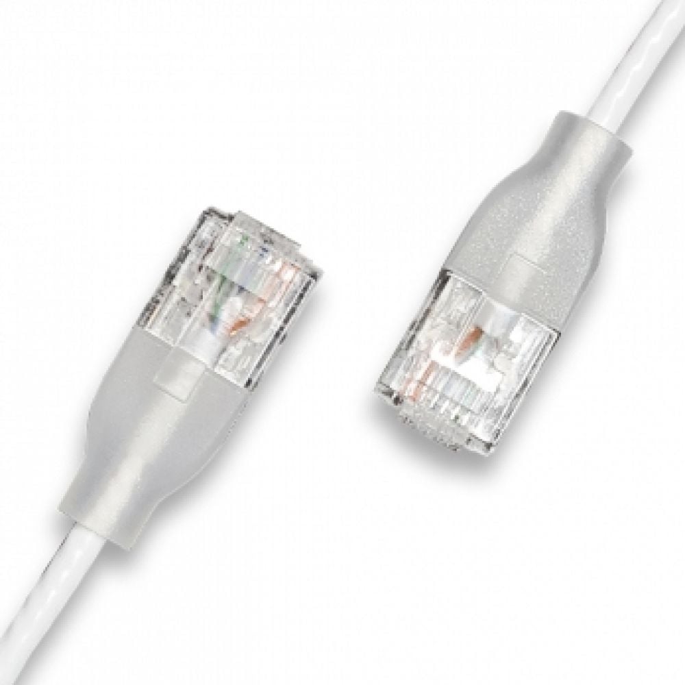 Wantec Patchkabel UTP CAT6a eGlow d=2,8mm 1,00m weiß