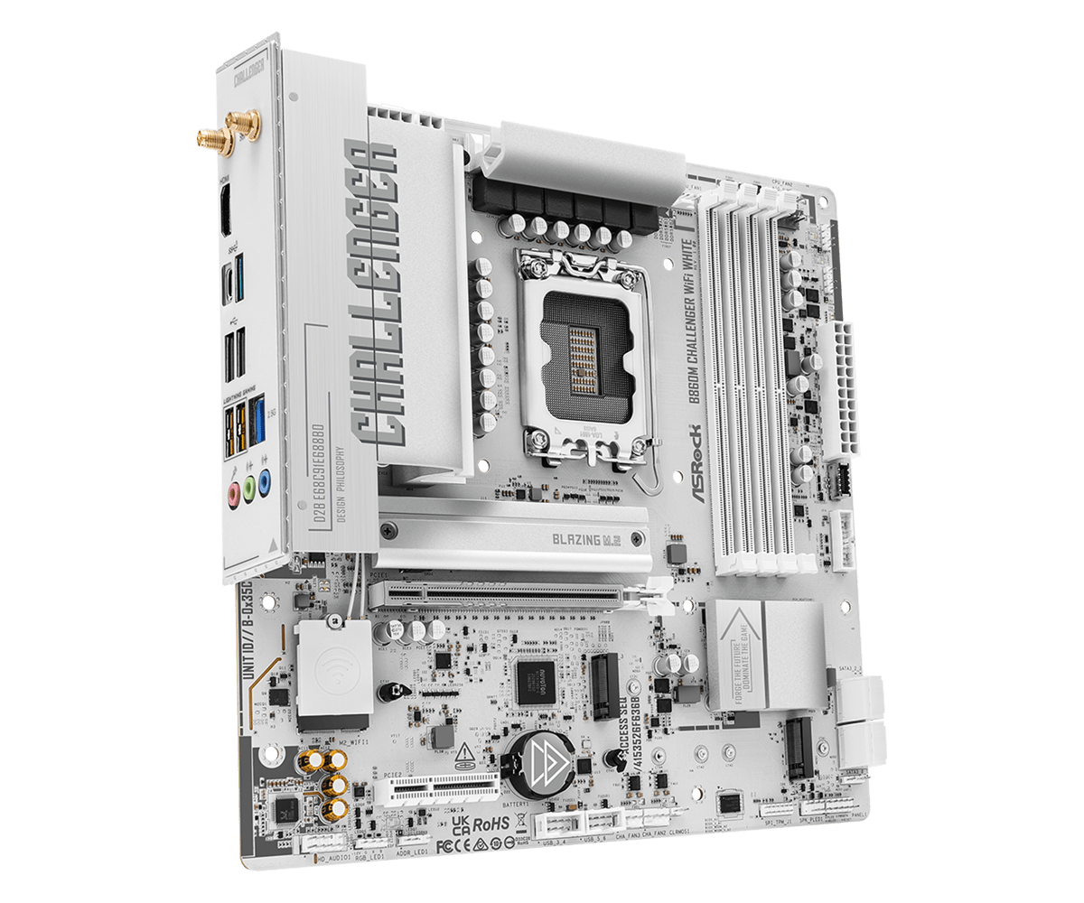 ASRock B860M Challenger WiFi White - Moederbord