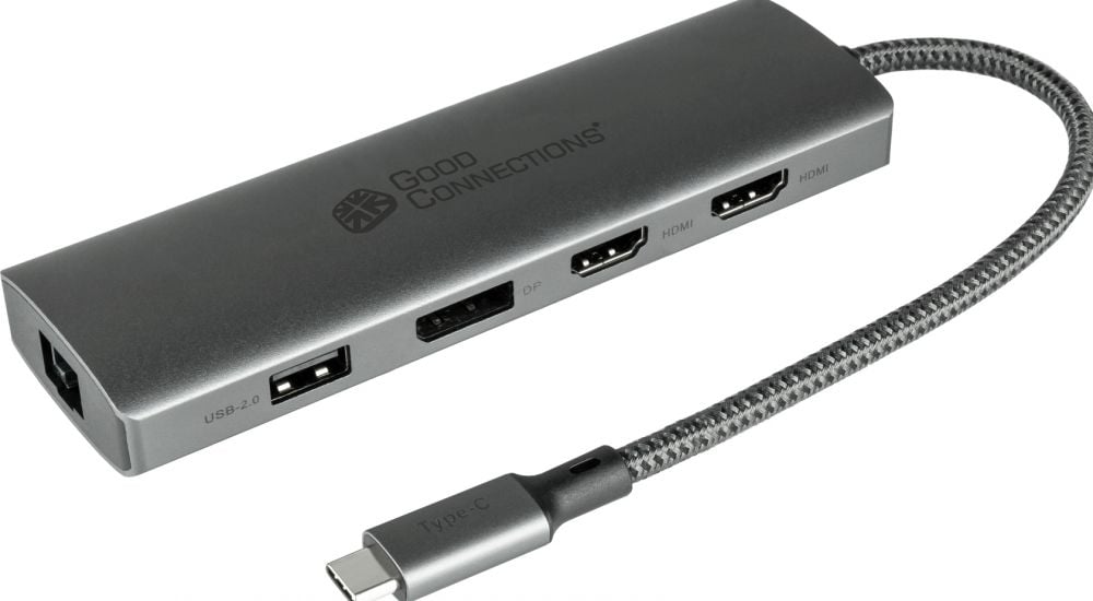 Good Connections USB-C-Hub (10-Port) antraciet