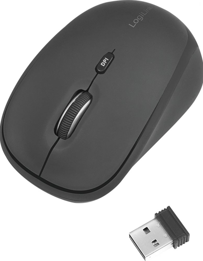 LogiLink muis radio 2,4 GHz 3-Button, zwart