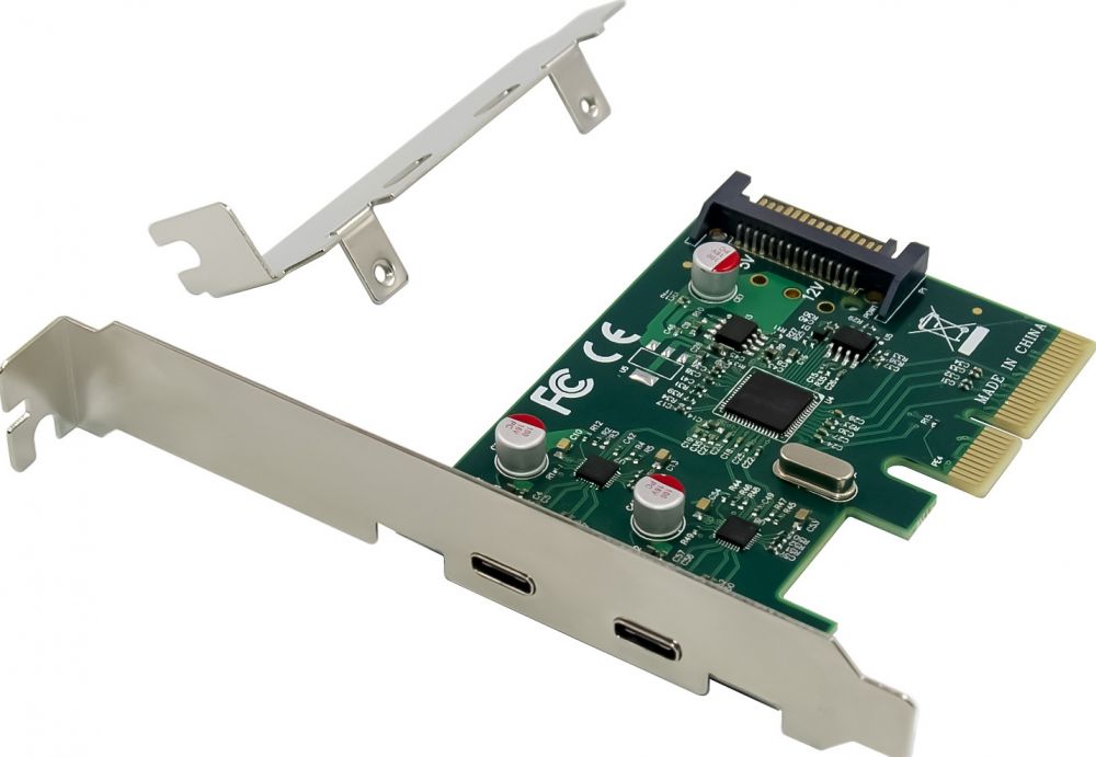 CONCEPTRONIC PCI Express Card 2xPort USB 3.2 Gen2 Type-C zwart
