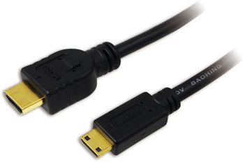 Logilink HDMI-Kabel Ethernet A -> mini St/St 1.00m zwart
