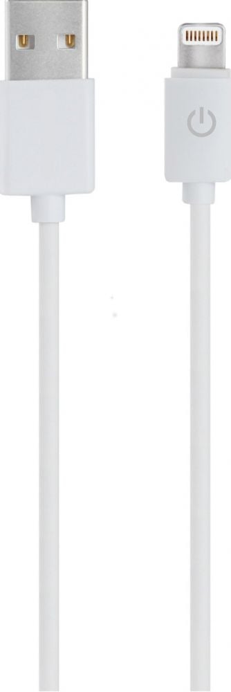 RealPower Lade/gegevenskabel lightning 1m wit MFI-certified