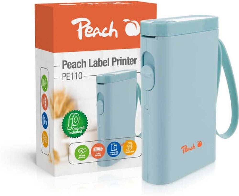 Peach Etikentendrucker PE110 blauw