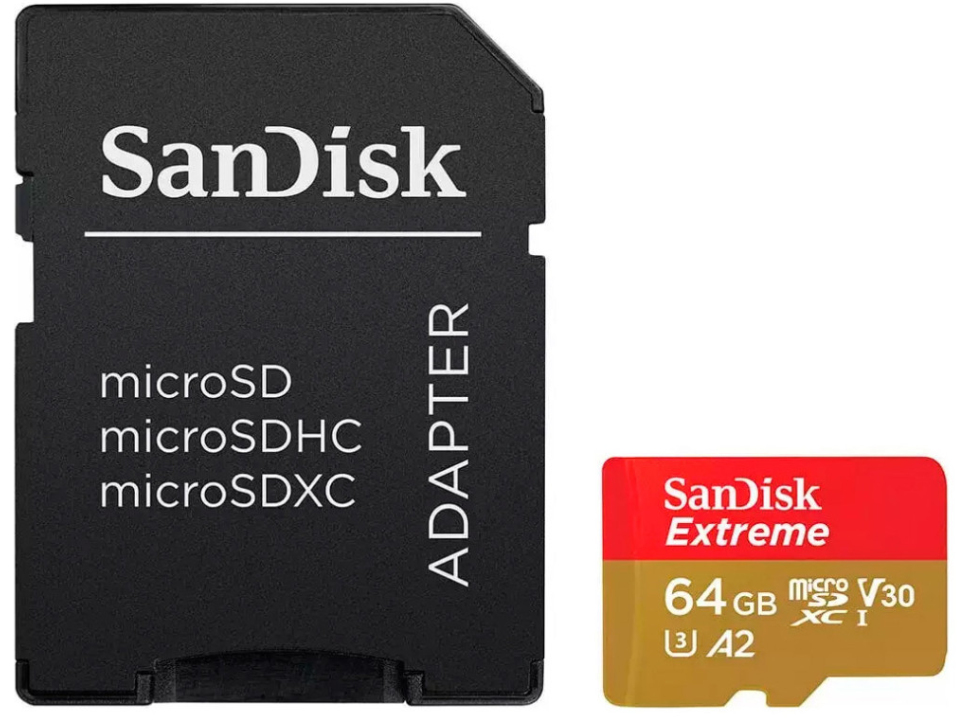 SanDisk Extreme PLUS microSDXC V30 64GB - Flashgeheugenkaart