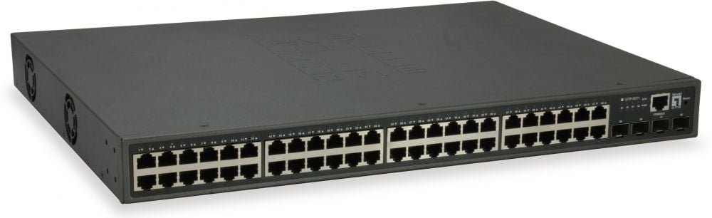 LevelOne Switch 52x GE GTP-5271 4xGSFP 19" 400W 48xPoE