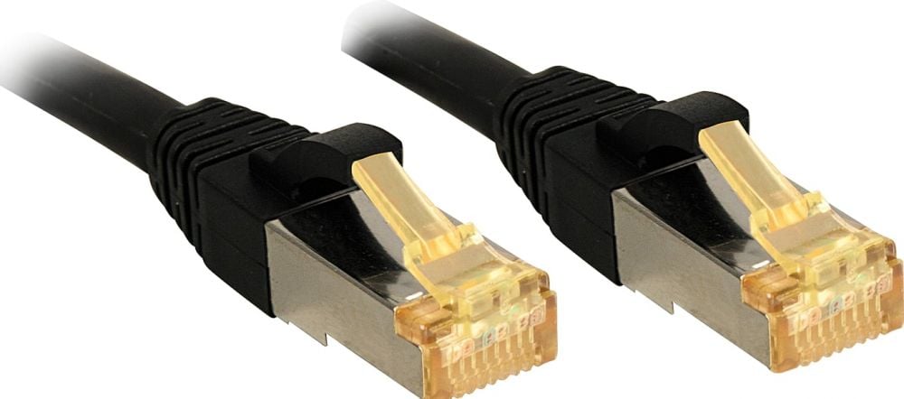 Lindy Patchkabel Cat6A S/FTP LSOH Cat7 Rohkabel zwart. 3.00m