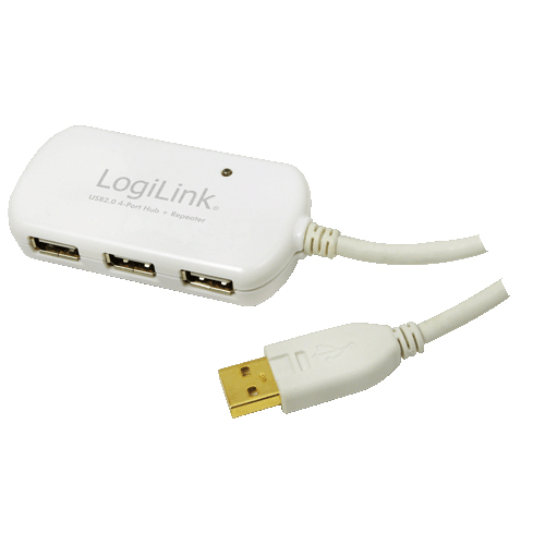 Logilink USB-HUB 4-Port m. Verlängerungskabel 12.00m