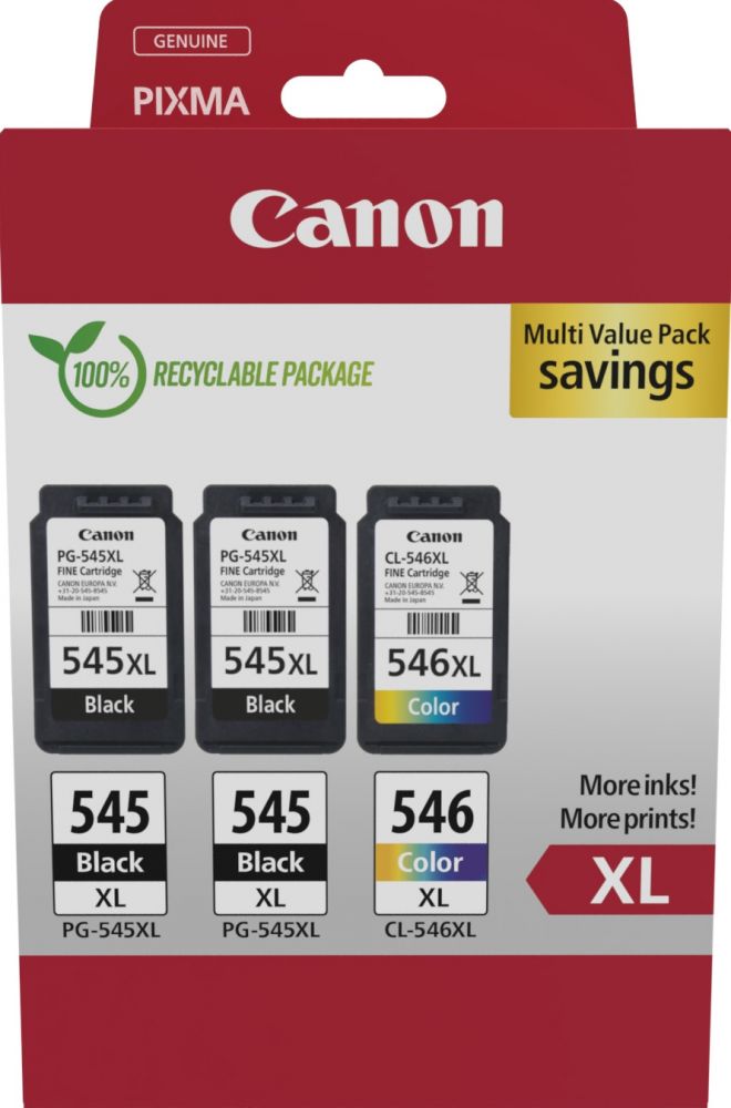 Canon PG-545XL x2 CL-546XL Multi Pack - 3