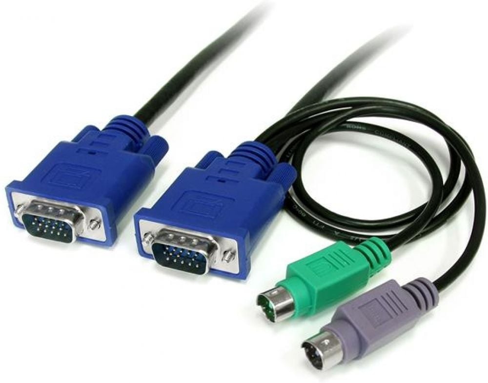 STARTECH StarTech.com 1,80 m Ultradun 3-in-1 PS2 KVM-kabel - Toetsenbord  video  muis (TVM) kabel