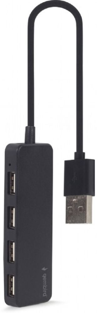 gembird 4-Port-USB-Hub, zwart