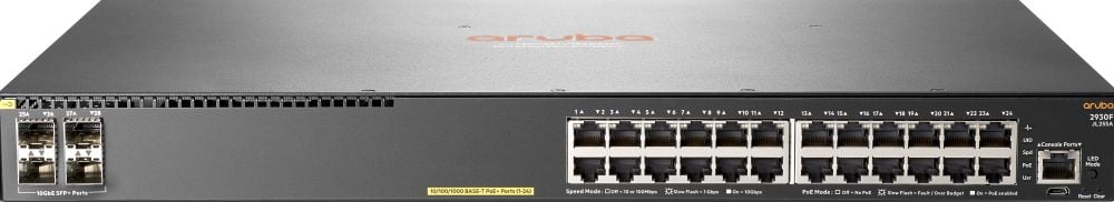 HPE Aruba 2930F 24G PoE+ 4SFP+ - Switch