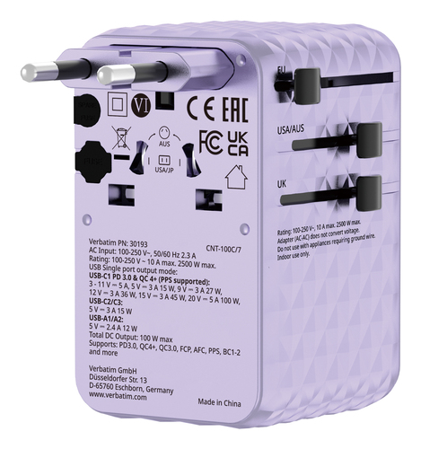 Verbatim Charge 'n' Travel - Universele Reisadapter