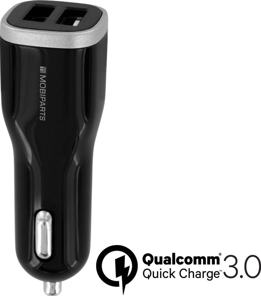 Mobiparts Quick Charge Car Charger Dual USB 5A Black