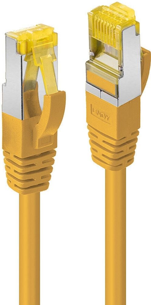 LINDY Patchkabel Cat6A RJ45 S/FTP Cat7 LSZH Kabel gelb 0,3m