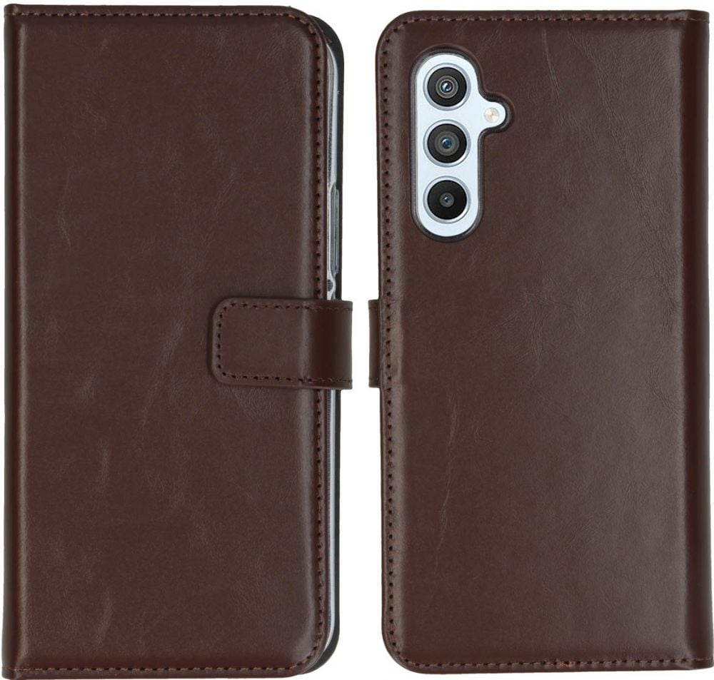 Selencia Echt Lederen Bookcase Samsung Galaxy A54 (5G) - Bruin