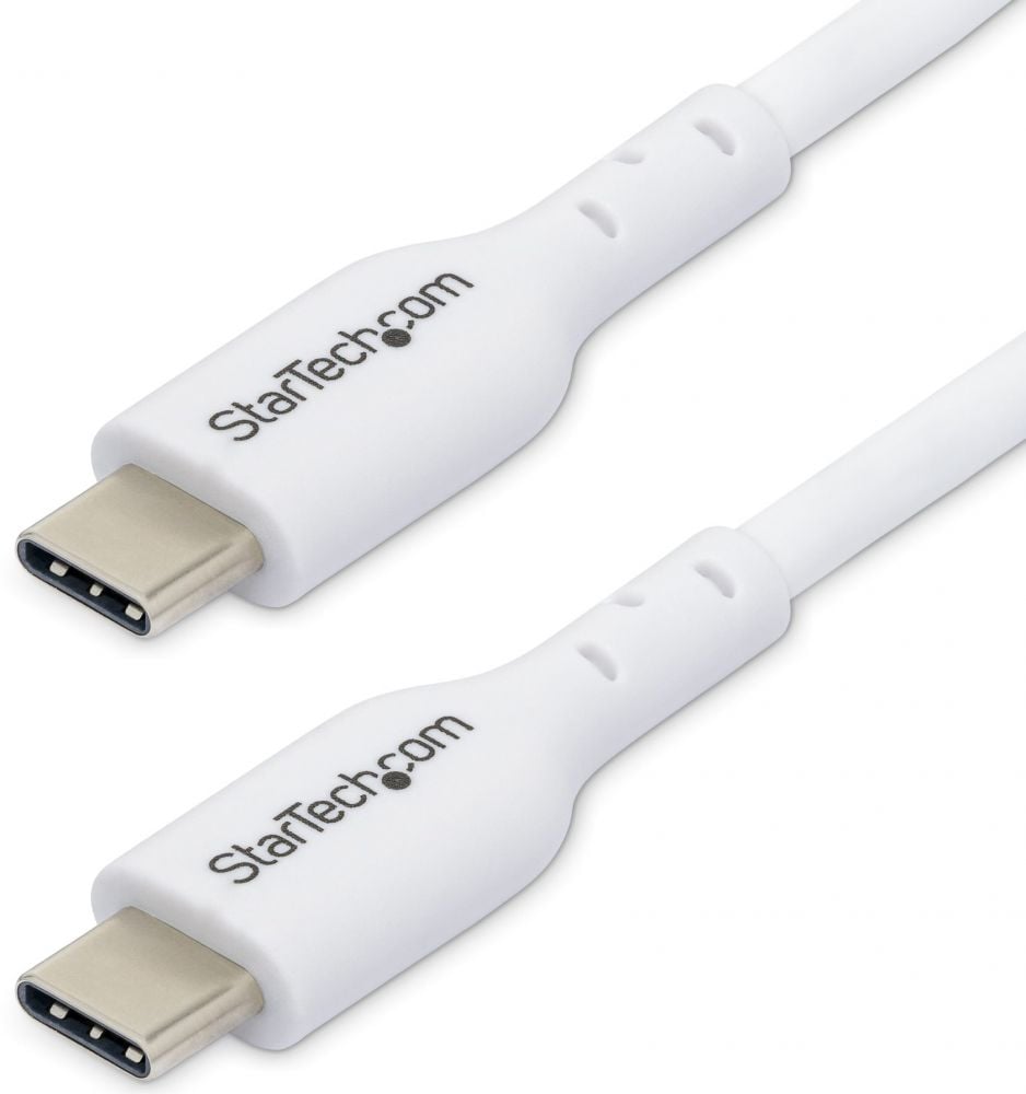 StarTech.com 3.3ft (1m) USB-C Charging Cable, Charge & Sync, 60W (3A) PD, USB 2.0 Laptop Charger Cable - White USB C Charging Cord