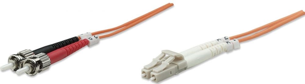 Intellinet LWL aansluitkabel LC/ST 3m Multimode OM2 oranje