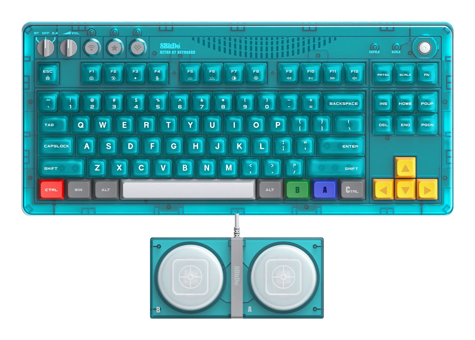 8BitDo Mechanical Clear Blue - Toetsenbord