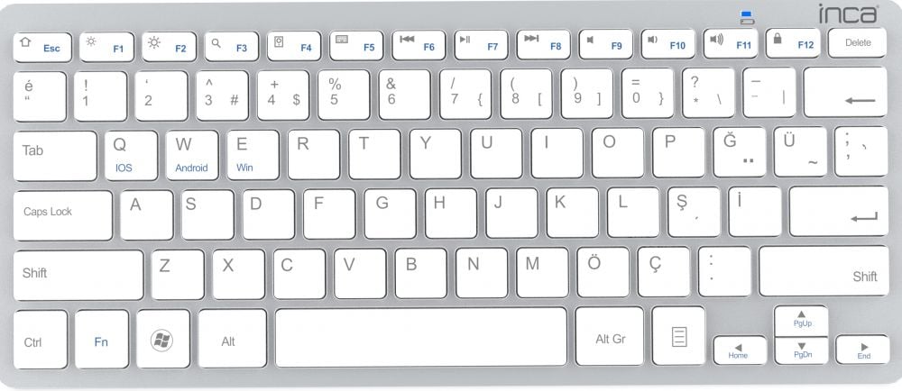 INCA Tastatur IBK-569BT ultradünn, Bluetooth, Multimedia,SI retail