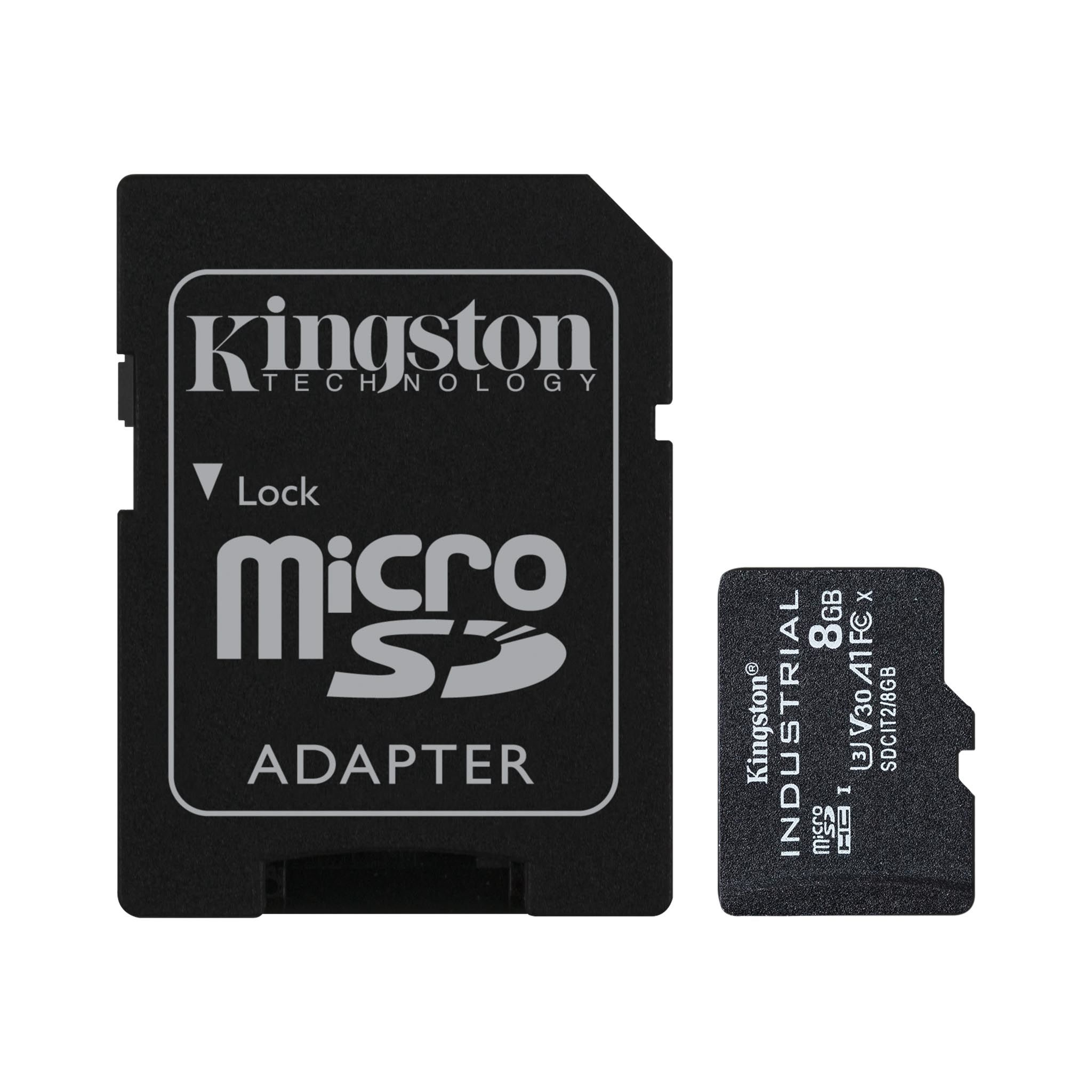 KINGSTON Kingston Industrial microSD 8GB Incl. SD-Adapter - Flashgeheugenkaart