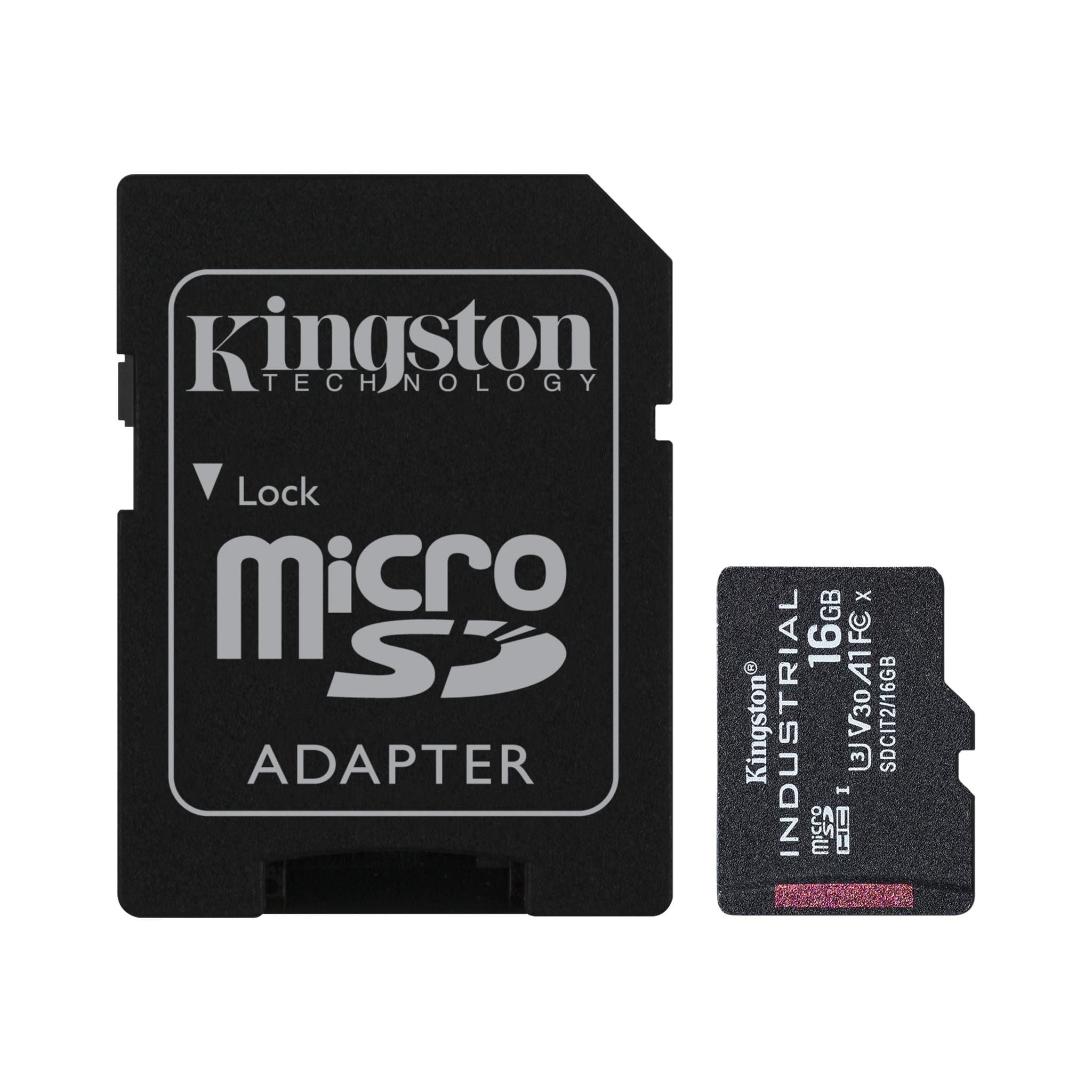Kingston Industrial microSD 16GB Incl. SD-Adapter - Flashgeheugenkaart
