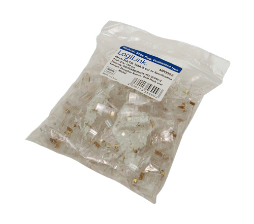 Logilink CAT 5e modulair Plug, unshielded 100 stuks