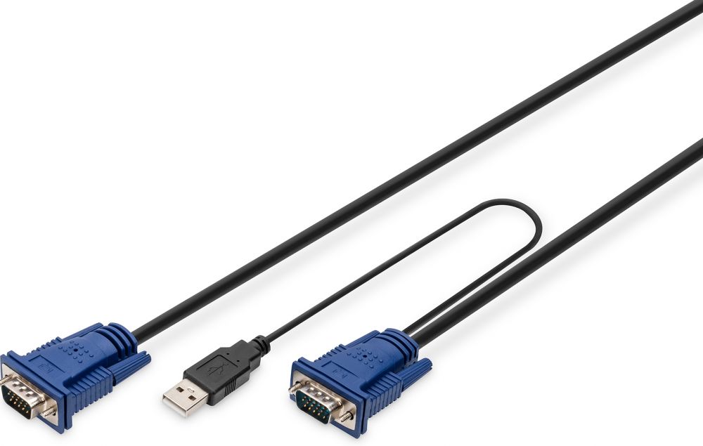 DIGITUS DIGITUS Octopus - Toetsenbord  video  muis (TVM) kabel