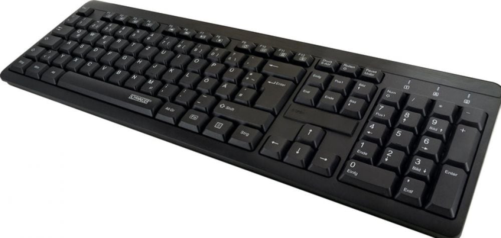 Schwaiger Tastatur kabellos USB 2.0A schwarz