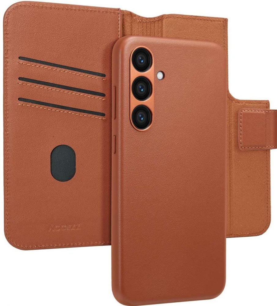 Accezz Leather Bookcase 2-in-1 met MagSafe Samsung Galaxy S23 FE - Sienna Brown