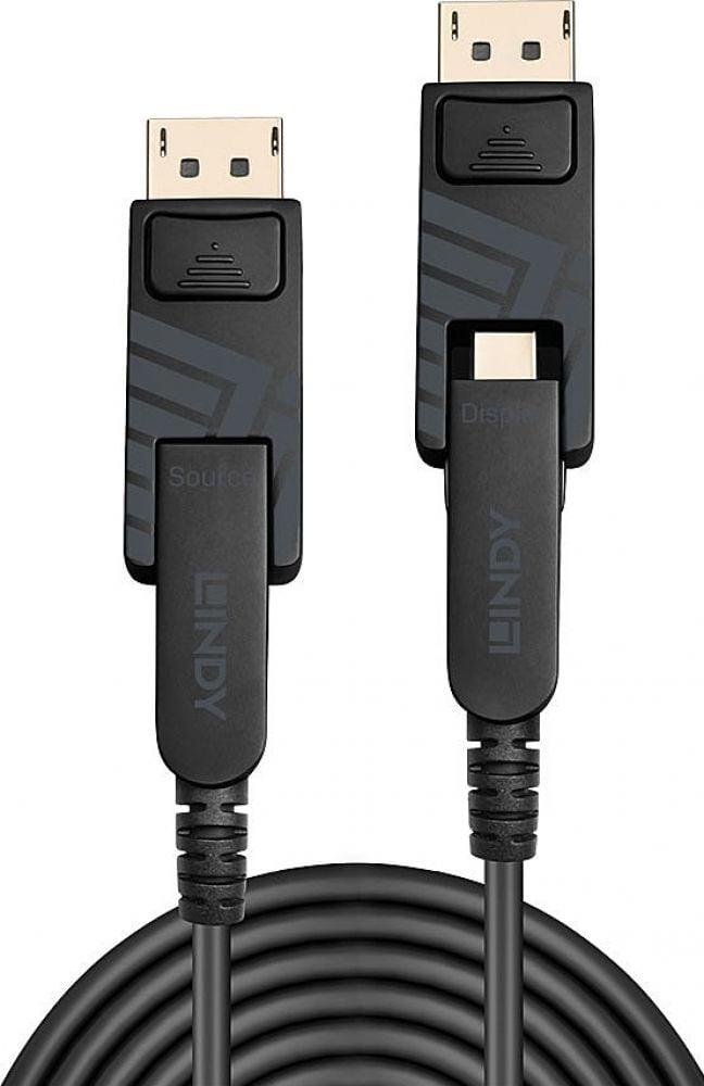 Lindy DisplayPort Fibre Optic Hybrid 1.4 Kabel 10m