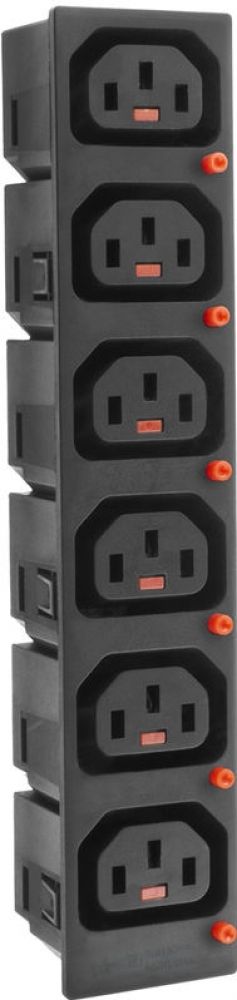 IEC LOCK 6X C13 OUTLET. 1 stk