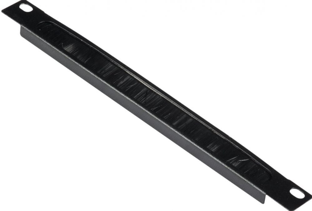 Equip 10" Kabelgoot met Bürsteneinsatz, 1U zwart