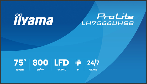 iiyama ProLite LH7566UHSB-B1AG - digital signage display