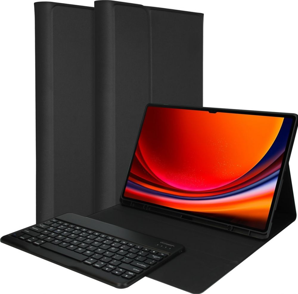 Accezz QWERTY Bluetooth Keyboard Bookcase Samsung Galaxy Tab S9 Ultra 14.6 inch - Zwart