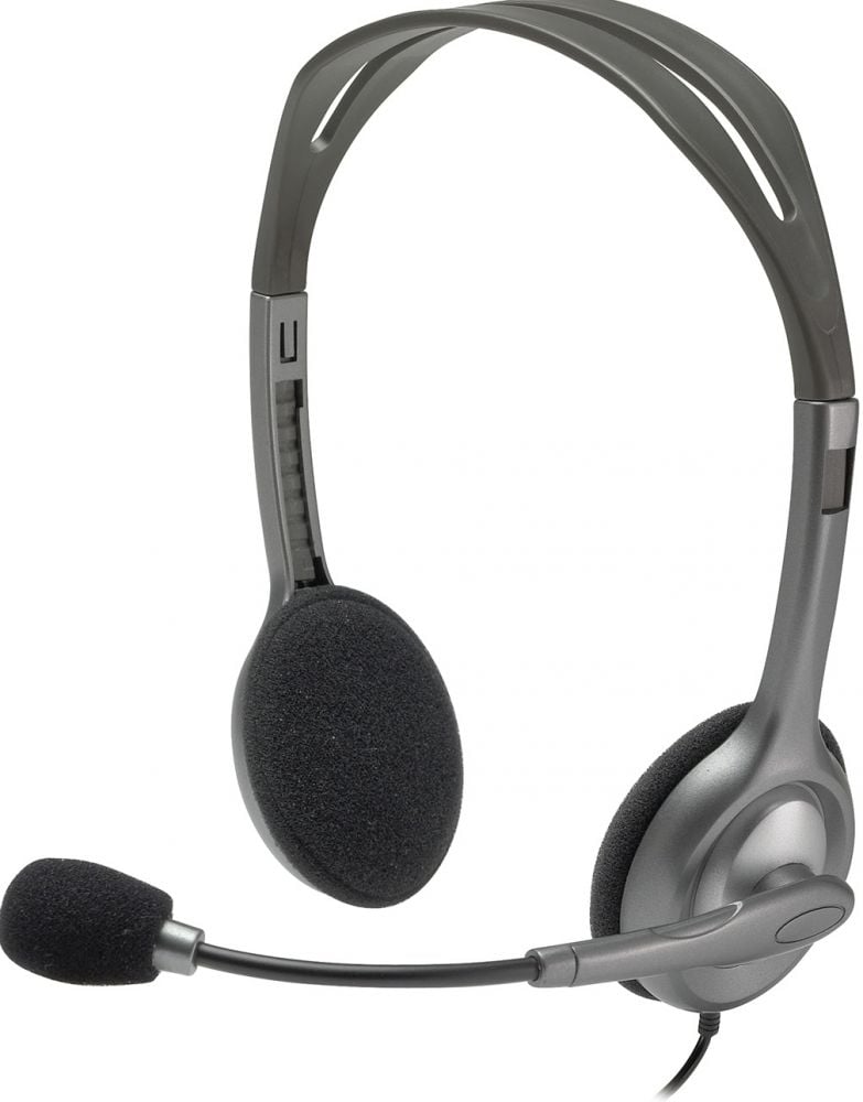 Logitech H110 headset, Bedraad, Kantoor/callcenter, 20 - 20000 Hz, 74 g, Headset, Zwart, Zilver