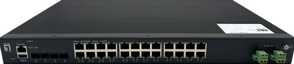 LevelOne Switch 24x GE IXP-2871 L2+ Managed 19" 370W 4xPoE