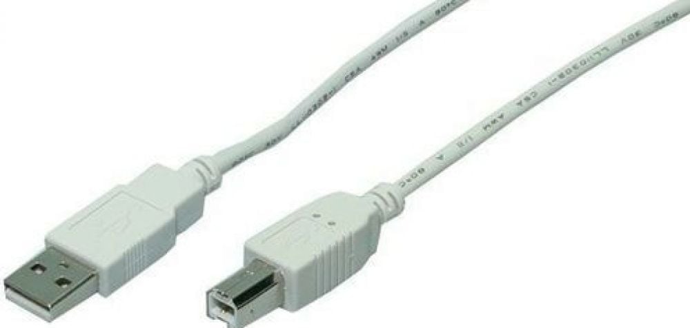 Cable Logilink USB 2.0 to USB-B 3m Grey USB 2.0