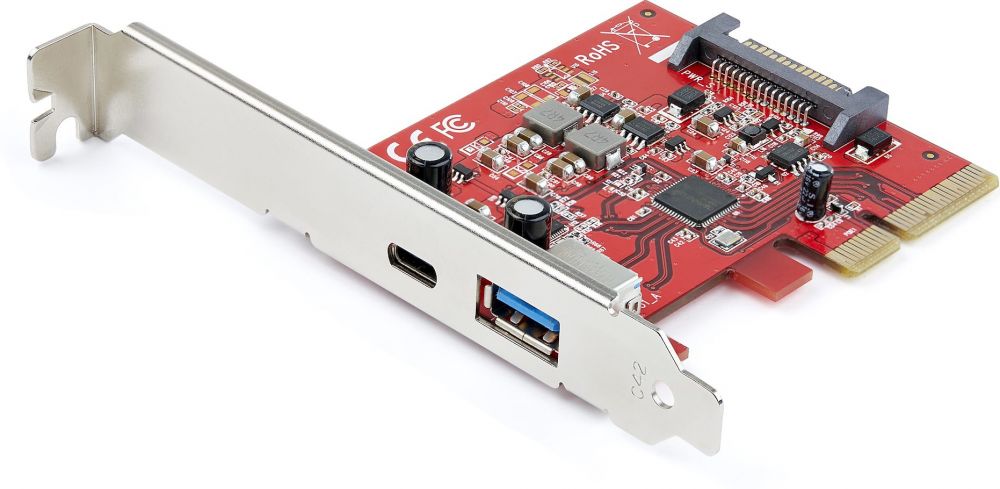 StarTech.com 2-Port 10Gbps USB-A & USB-C PCIe Card, USB 3.1 Gen 2 PCI Express Type CA Host Controller Card Adapter, USB 3.2 Gen 2x1 PCIe Desktop